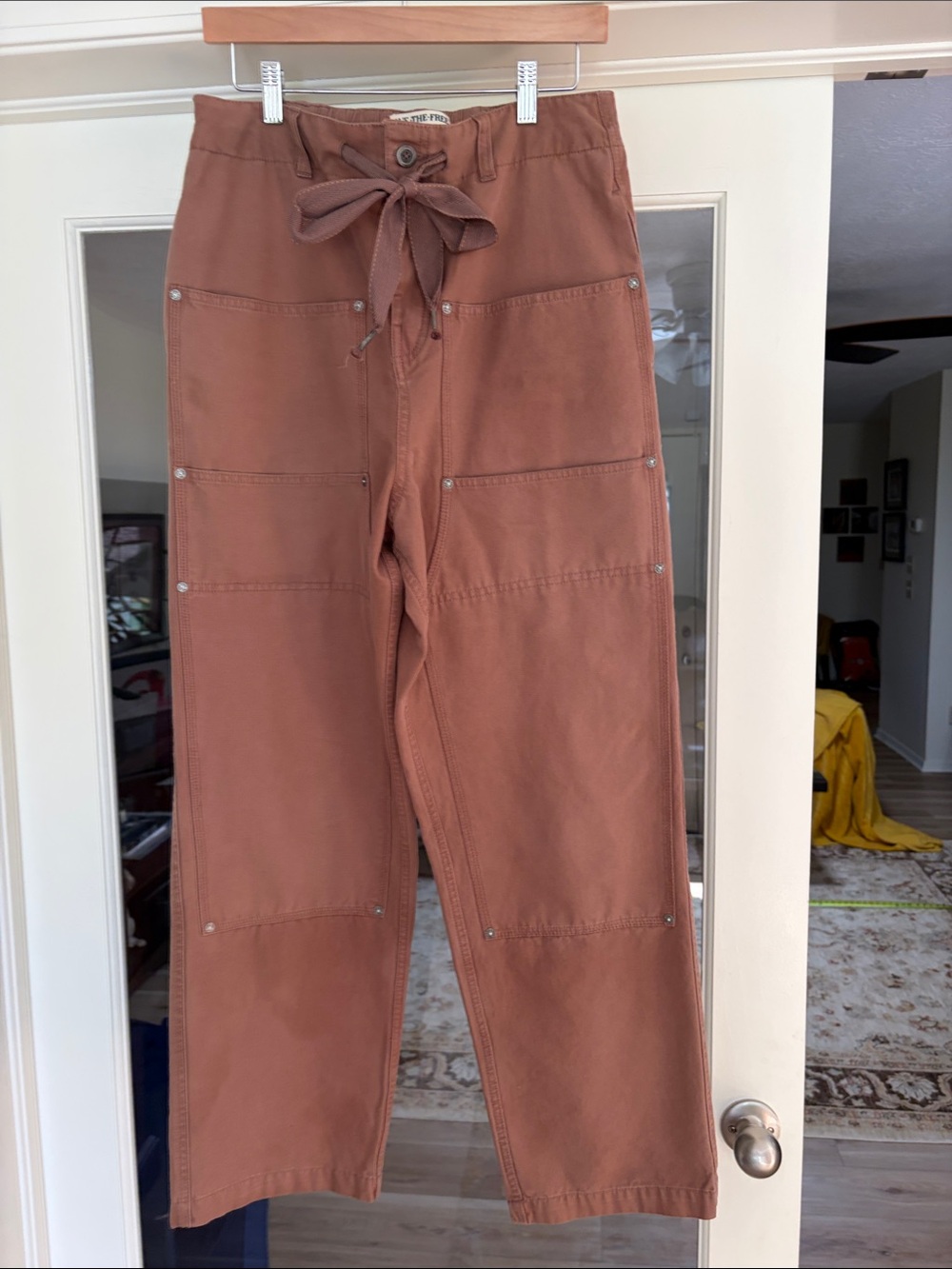 We The Free Brown Cargo Utility Pants with Drawstring